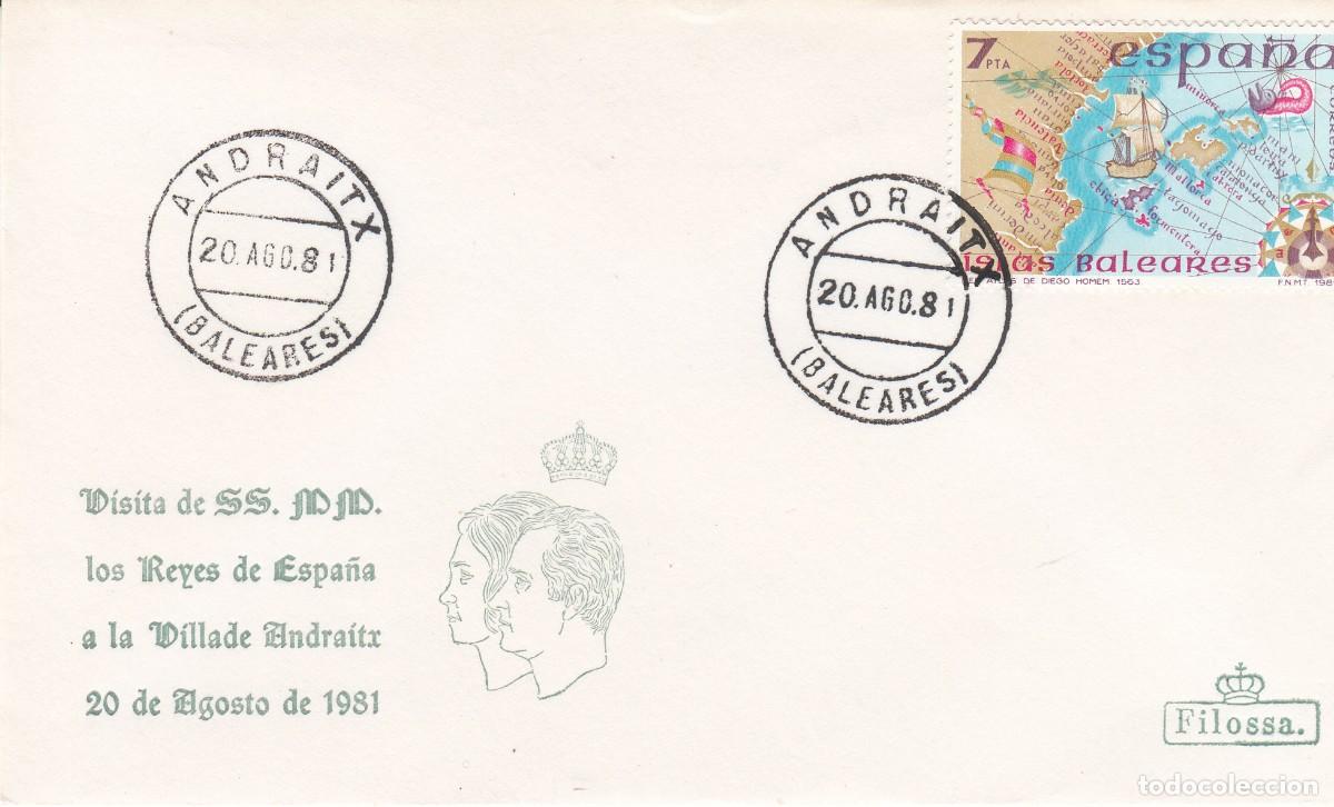 Sellos: MATASELLOS TEM MONARQU&Iacute;A VISITA DE LOS REYES A ANDRAITX - 1981