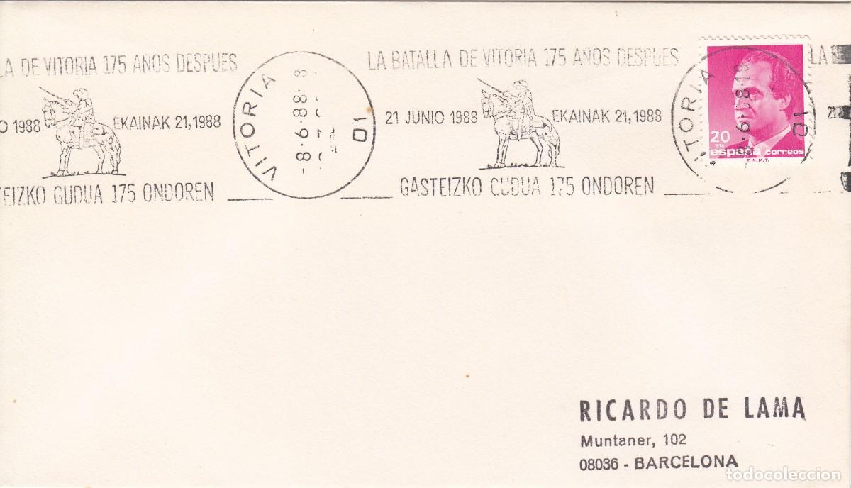 Sellos: MATASELLOS RODILLO LA BATALLA DE VITORIA - 1988