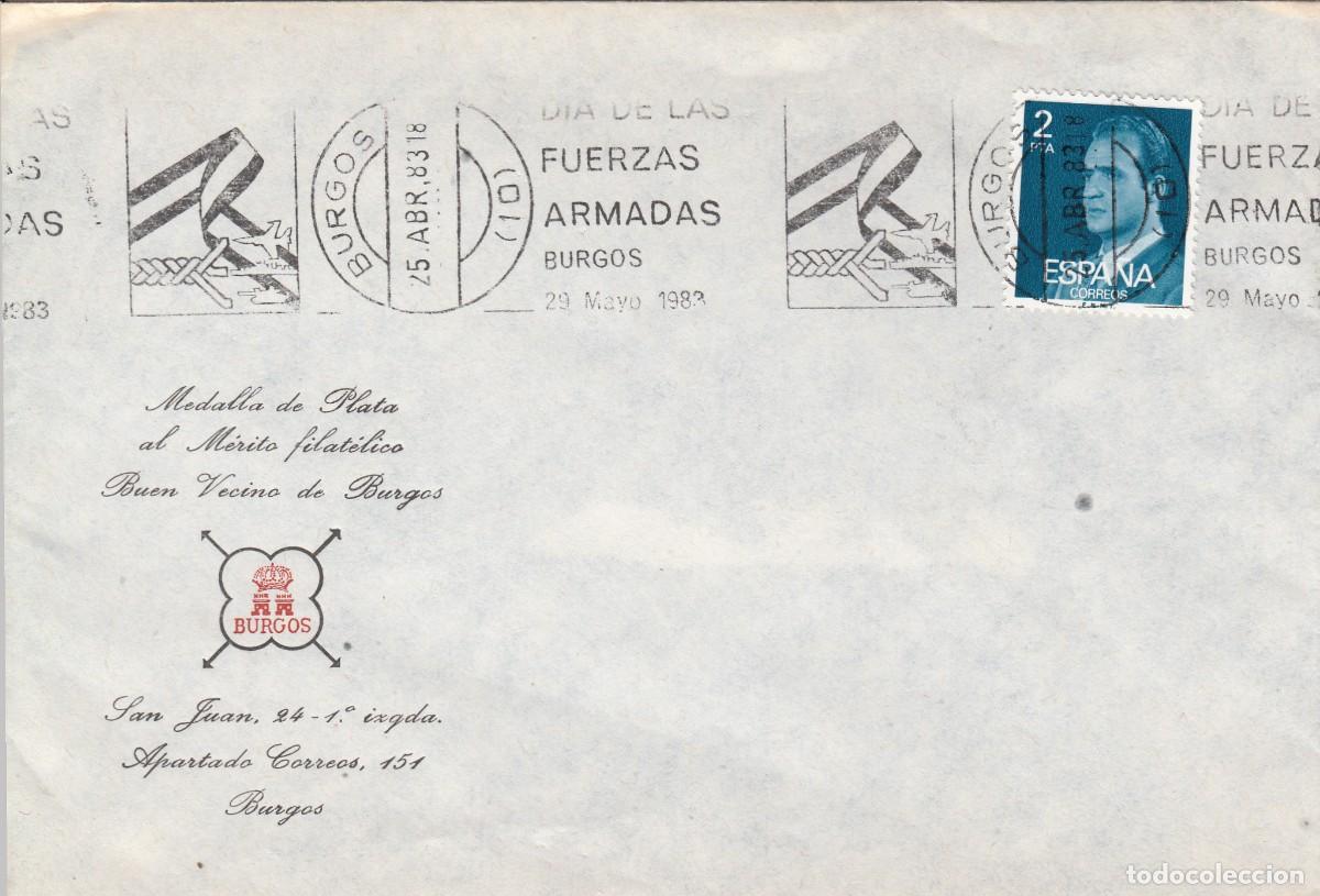 Sellos: MATASELLOS RODILLO DIA DE LAS FUERZAS ARMADAS- BURGOS - 1983