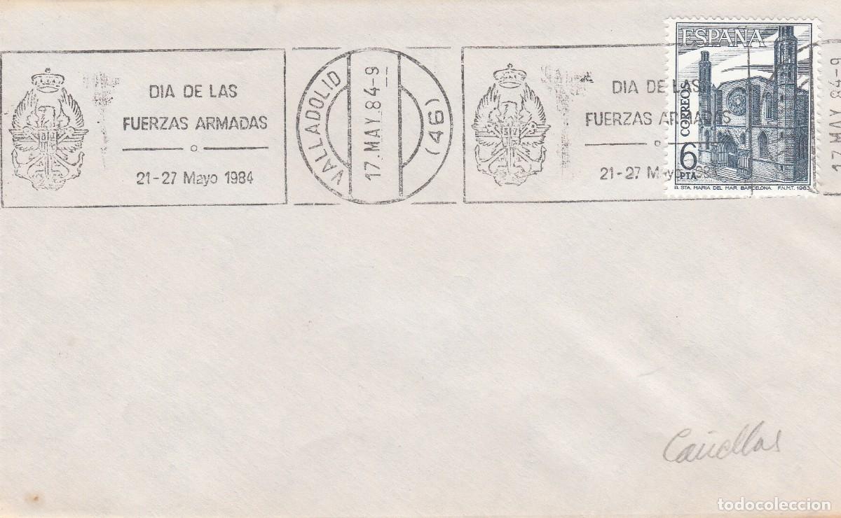 Sellos: MATASELLOS RODILLO DIA DE LAS FUERZAS ARMADAS- VALLADOLID - 1984