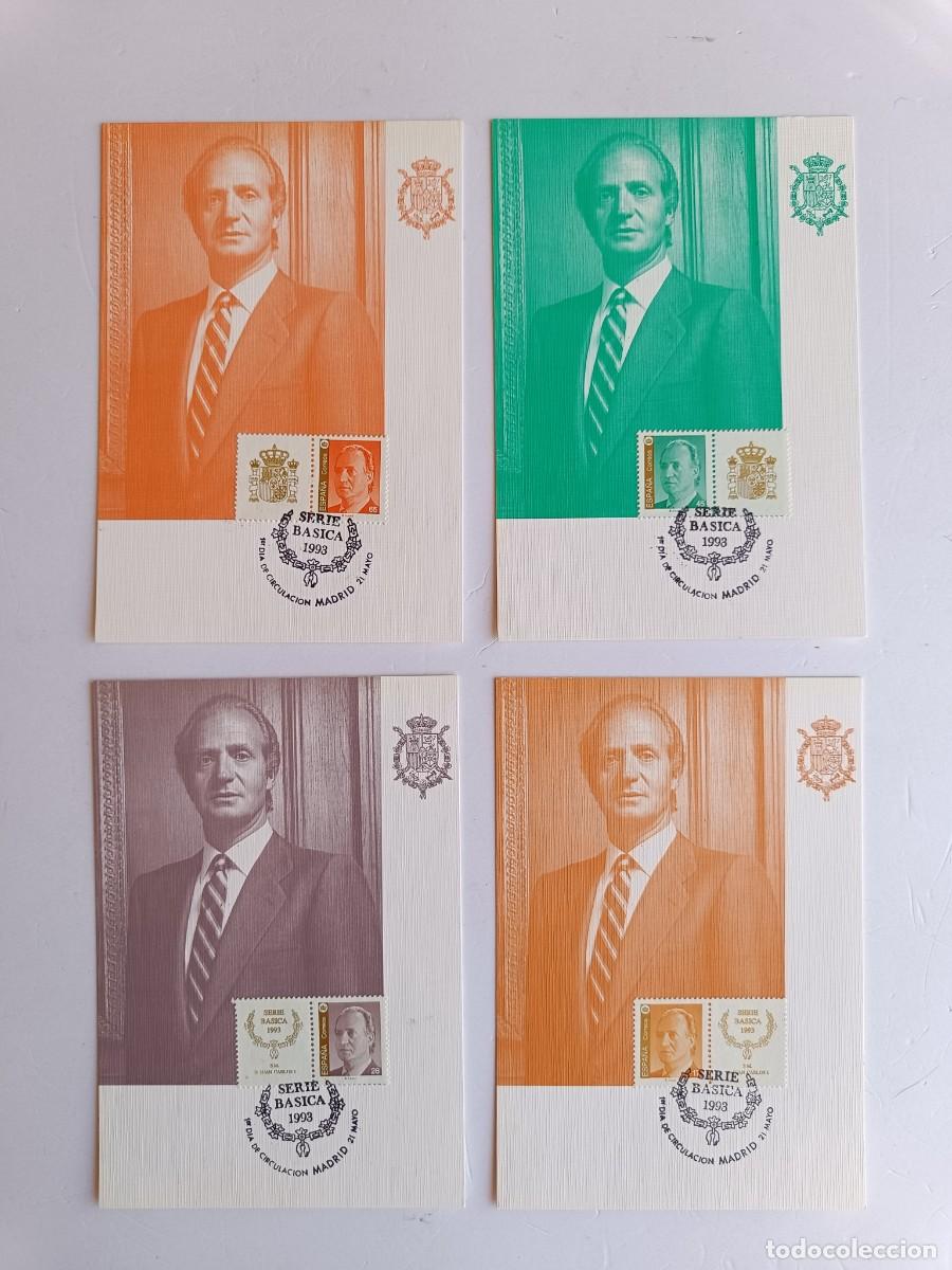 Sellos: 4 M&Aacute;XIMAS PRIMER DIA DE CIRCULACI&Oacute;N - SERIE BASICA - MADRID 21 MAYO 1993
