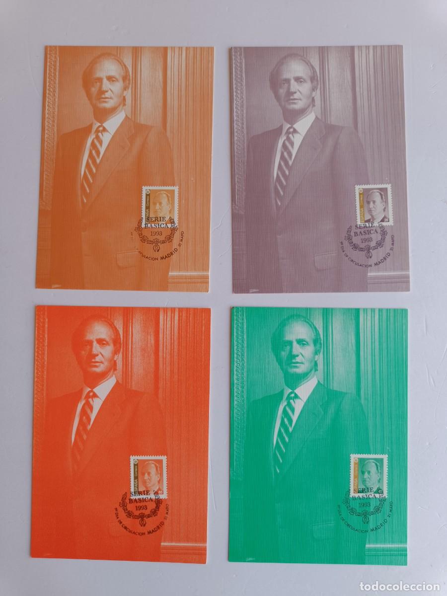 Sellos: 4 M&Aacute;XIMAS PRIMER DIA DE CIRCULACION - SERIE BASICA - MADRID 21 MAYO 1993