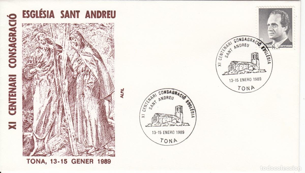 Sellos: MATASELLOS XI CENTENARI CONSAGRACI&Oacute; ESGLESIA SANT ANDREU - TONA - 1989
