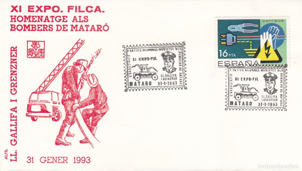Sellos: MATASELLOS EXPOS. FILAT. HOMENATGE ALS BOMBERS DE MATAR&Oacute; - 1993