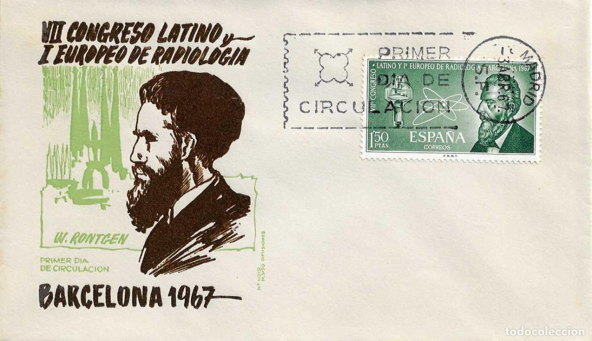 Sellos: MEDICINA RADIOLOGIA VII CONGRESO LATINO I EUROPEO 1967 (EDIFIL 1790) EN SPD SIN CIRCULAR DE MS RARO