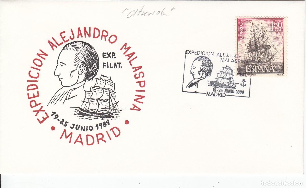 Sellos: MATASELLOS EXPEDICION ALEJANDRO MALASPINA - MADRID - 1989