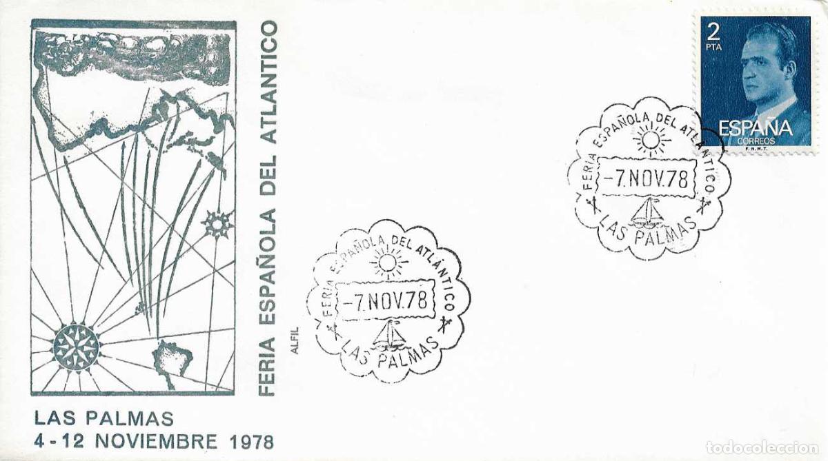 Sellos: BARCOS FERIA ESPA&Ntilde;OLA DEL ATLANTICO, LAS PALMAS (CANARIAS) 7 NOVIEMBRE 1978. MATASELLOS SOBRE ALFIL