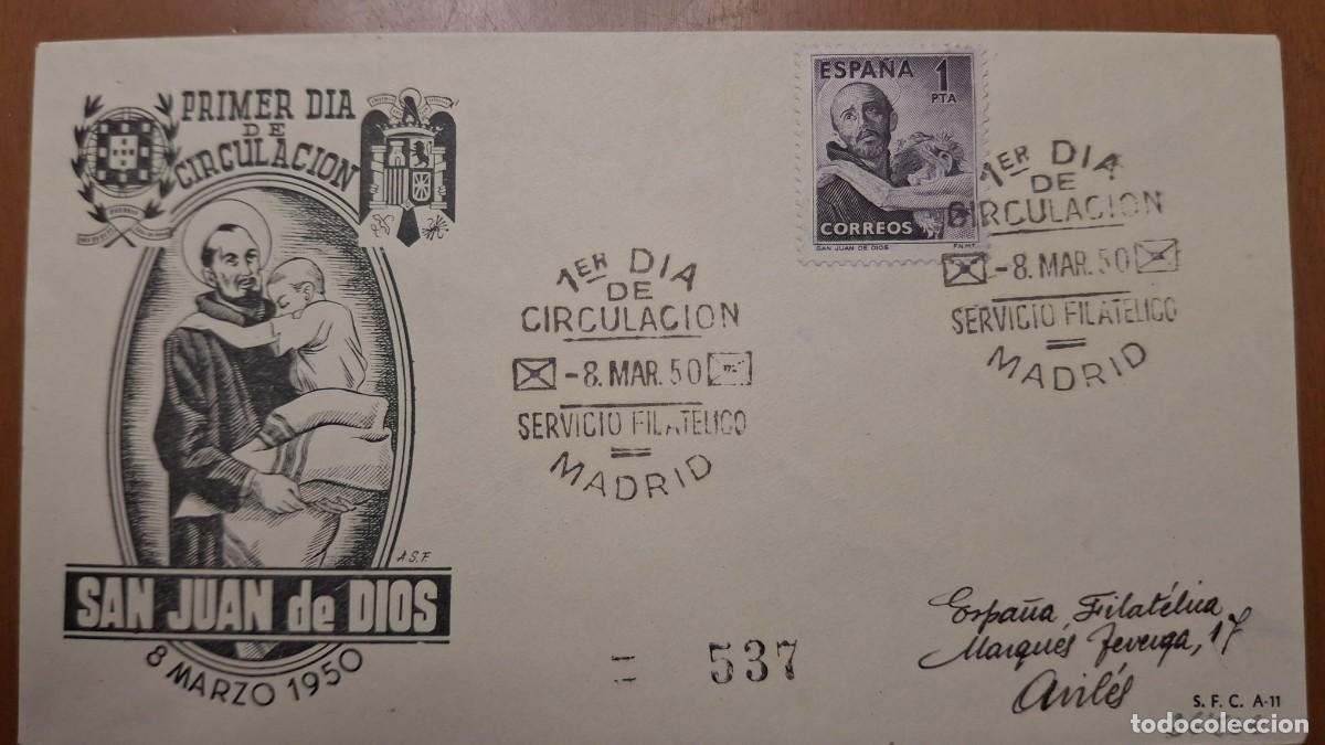 Timbres: HB1315 Sellos ESPA&Ntilde;A Sobre del Primer Dia a&ntilde;o 1950