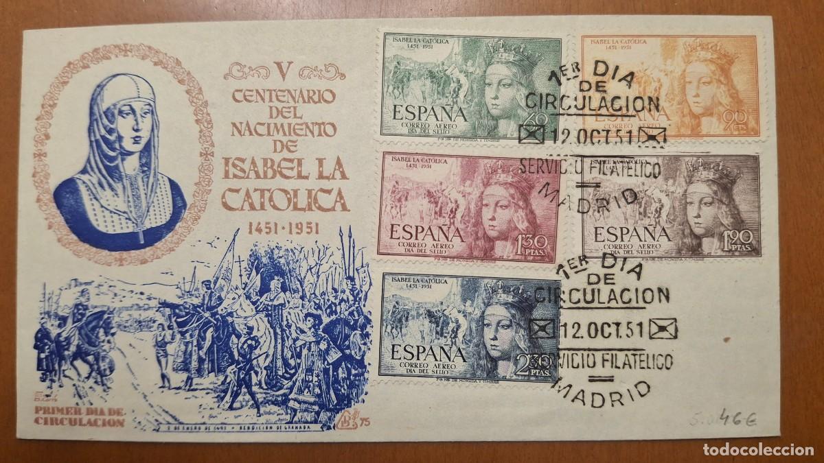 Francobolli: HB1322 Sellos ESPA&Ntilde;A Sobre del Primer Dia a&ntilde;o 1951
