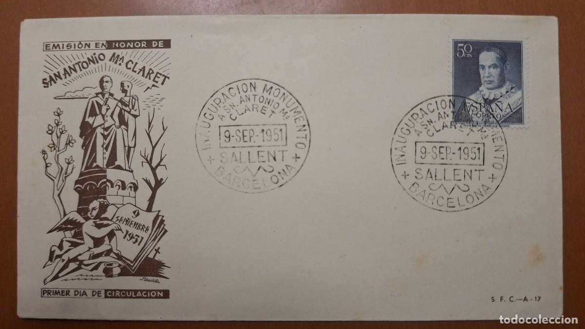 Timbres: HB1324 Sellos ESPA&Ntilde;A Sobre del Primer Dia a&ntilde;o 1951