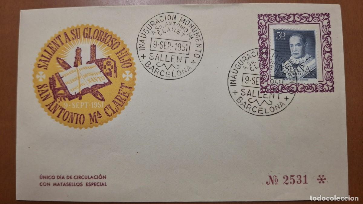 Francobolli: HB1325 Sellos ESPA&Ntilde;A Sobre del Primer Dia a&ntilde;o 1951