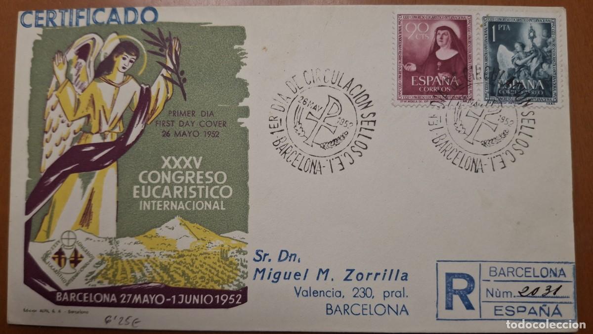 Francobolli: HB1326 Sellos ESPA&Ntilde;A Sobre del Primer Dia a&ntilde;o 1952