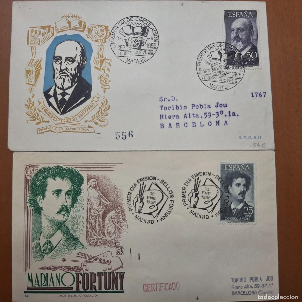 Francobolli: HB1334 Sellos ESPA&Ntilde;A Sobre del Primer Dia a&ntilde;o 1955