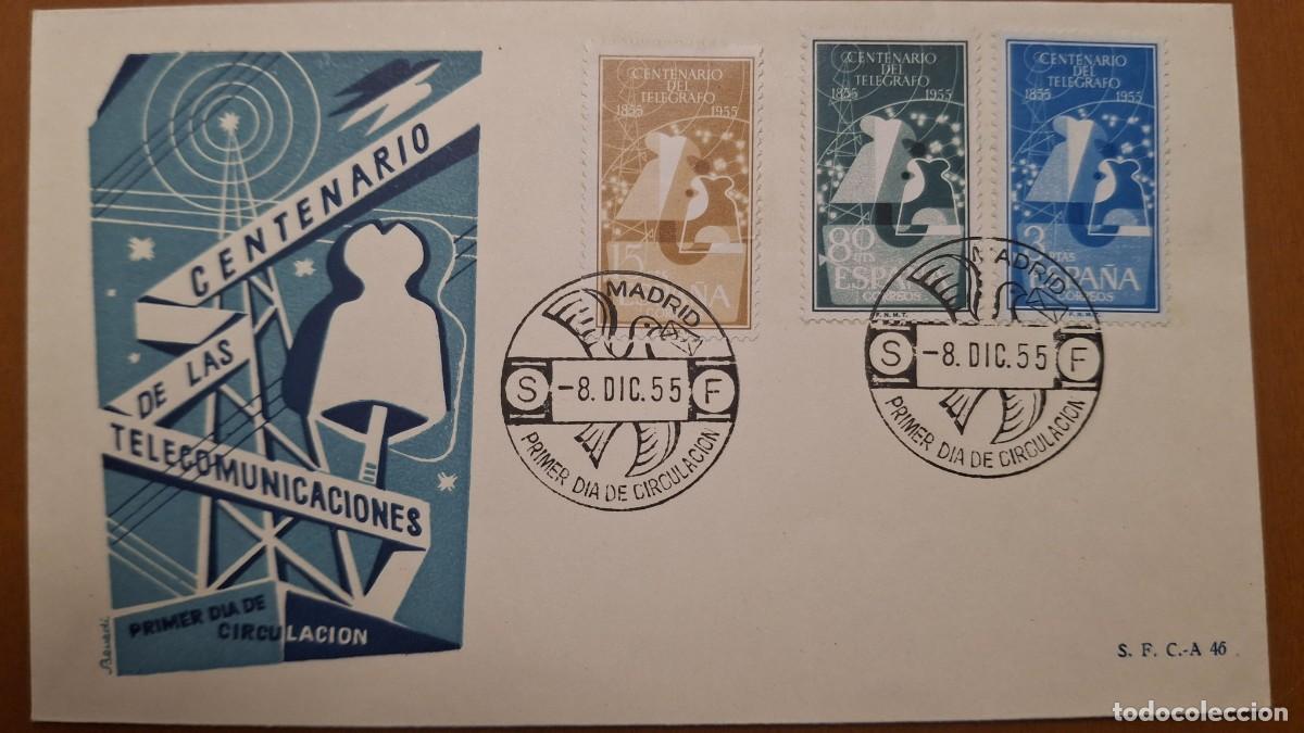 Francobolli: HB1335 Sellos ESPA&Ntilde;A Sobre del Primer Dia a&ntilde;o 1955