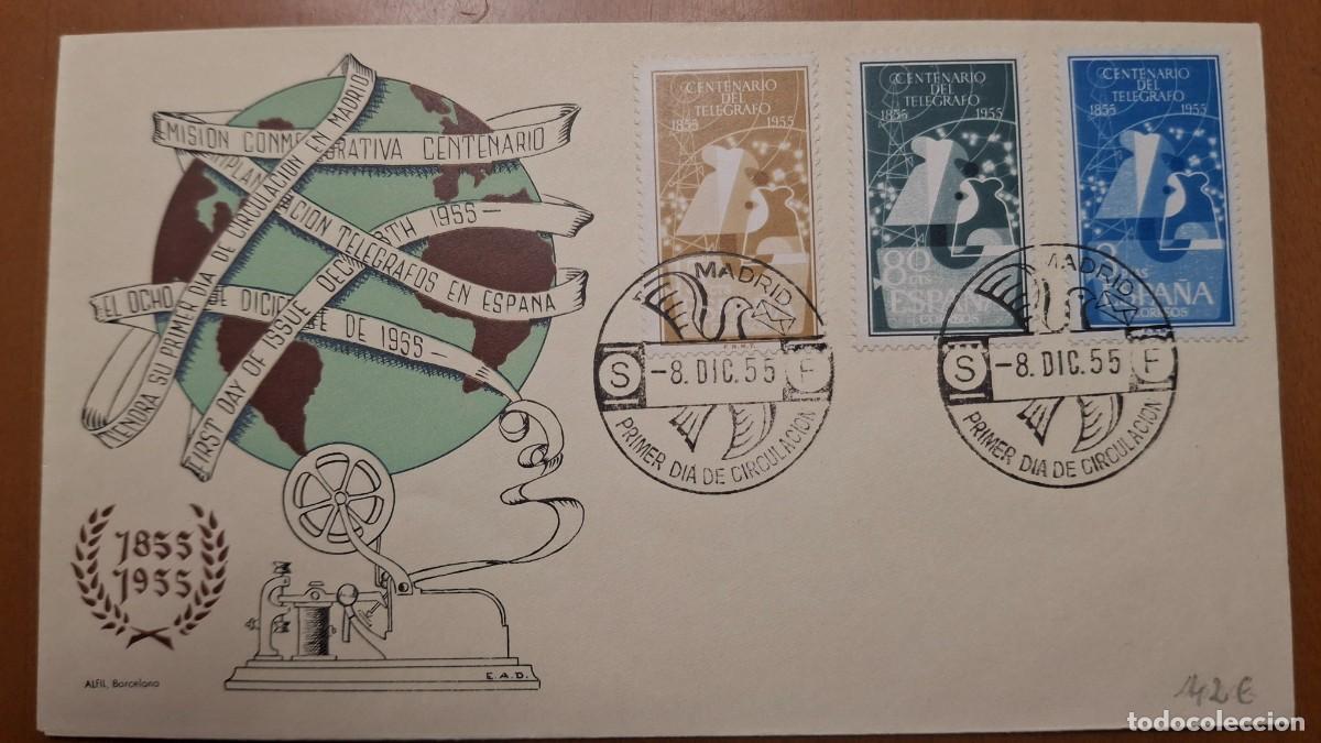 Timbres: HB1336 Sellos ESPA&Ntilde;A Sobre del Primer Dia a&ntilde;o 1955