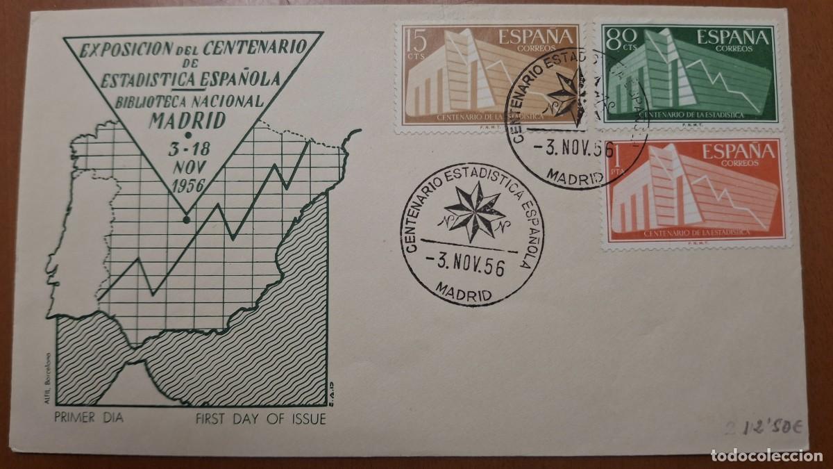 Francobolli: HB1341 Sellos ESPA&Ntilde;A Sobre del Primer Dia a&ntilde;o 1956