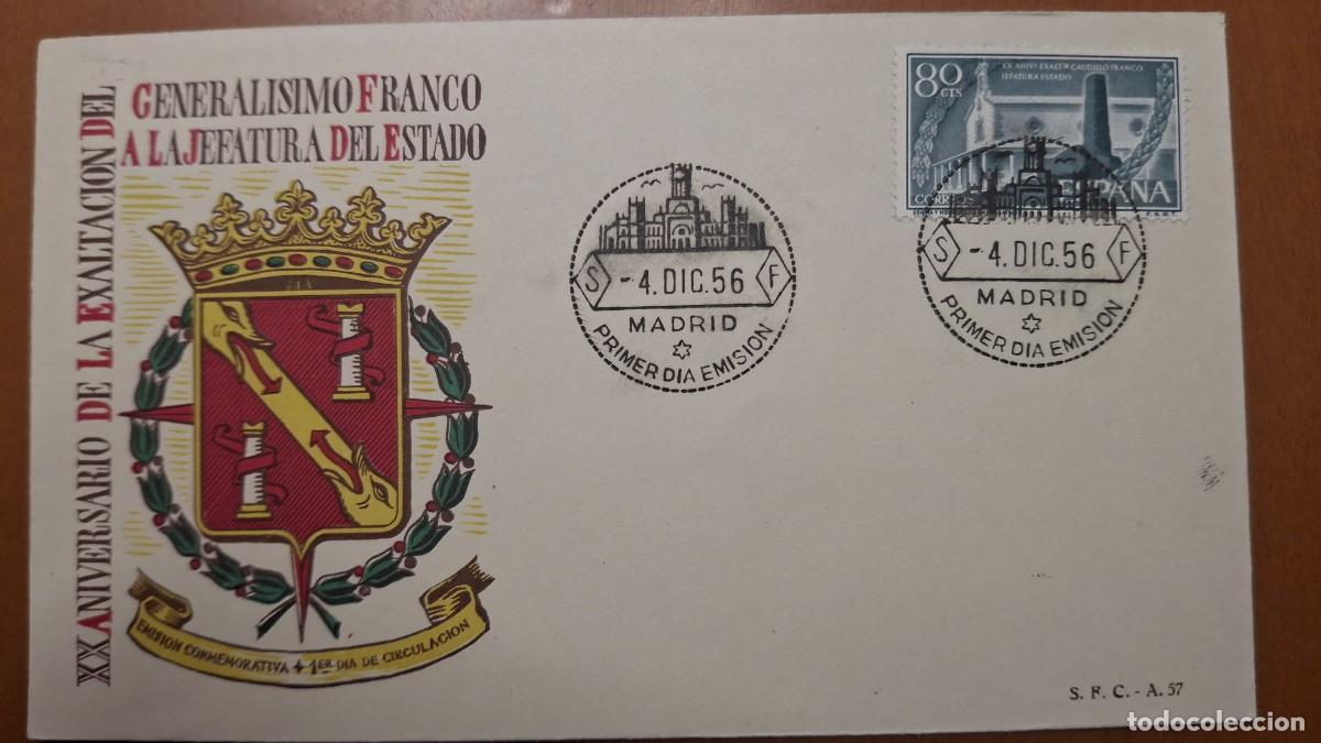 Briefmarken: HB1344 Sellos ESPA&Ntilde;A Sobre del Primer Dia a&ntilde;o 1956
