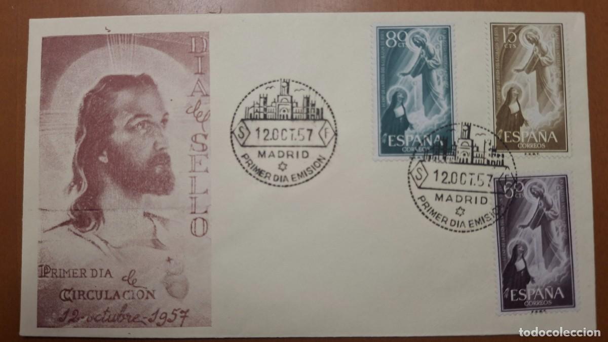 Stamps: HB1345 Sellos ESPA&Ntilde;A Sobre del Primer Dia a&ntilde;o 1957