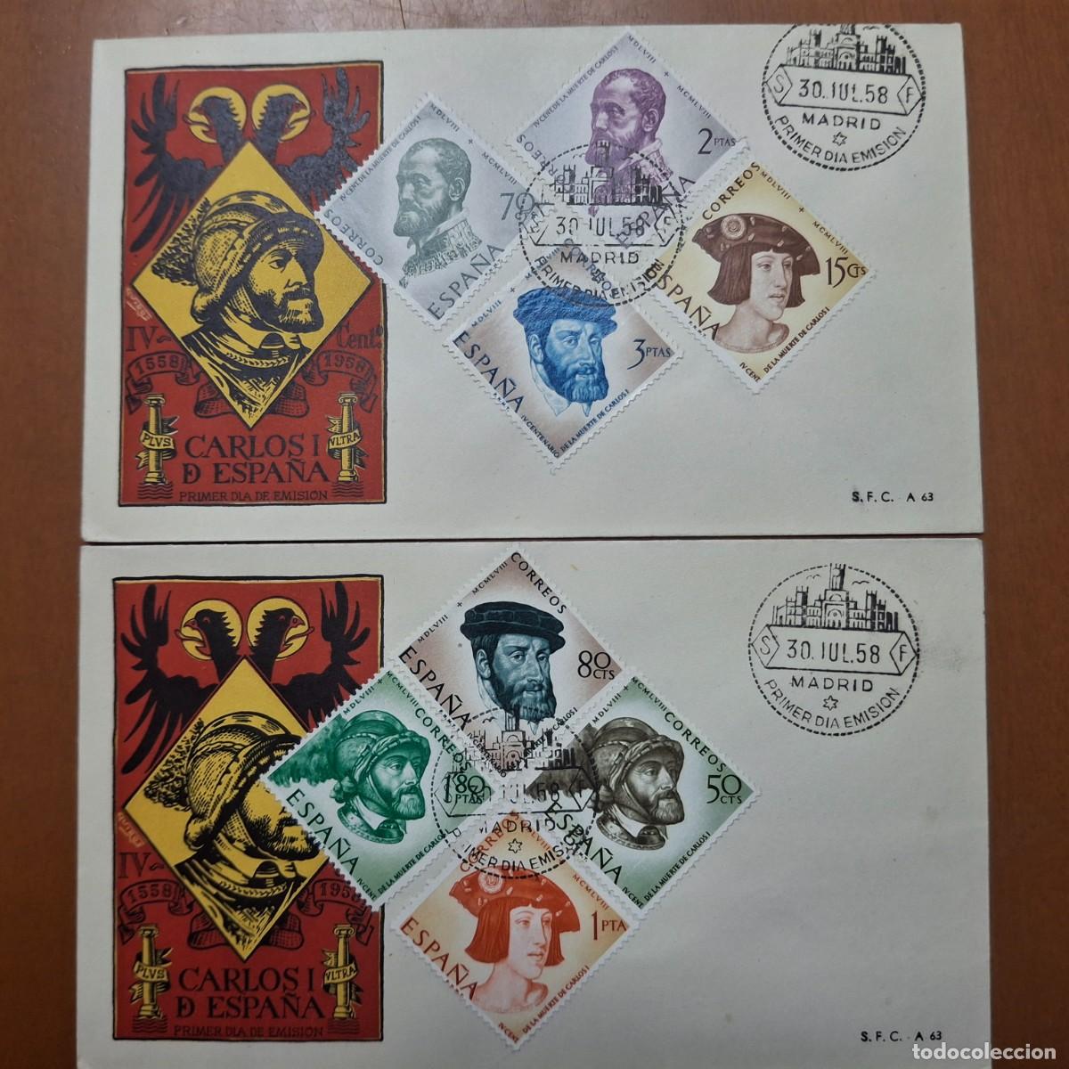 Briefmarken: HB1349 Sellos ESPA&Ntilde;A Sobre del Primer Dia a&ntilde;o 1958