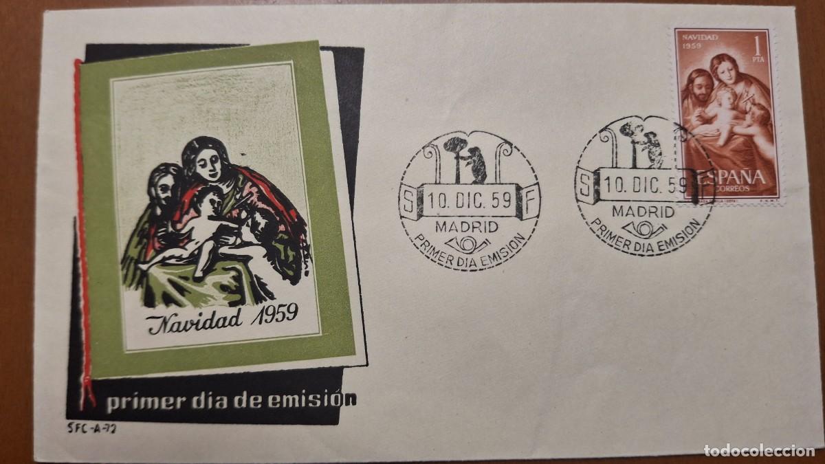 Timbres: HB1353 Sellos ESPA&Ntilde;A Sobre del Primer Dia a&ntilde;o 1959
