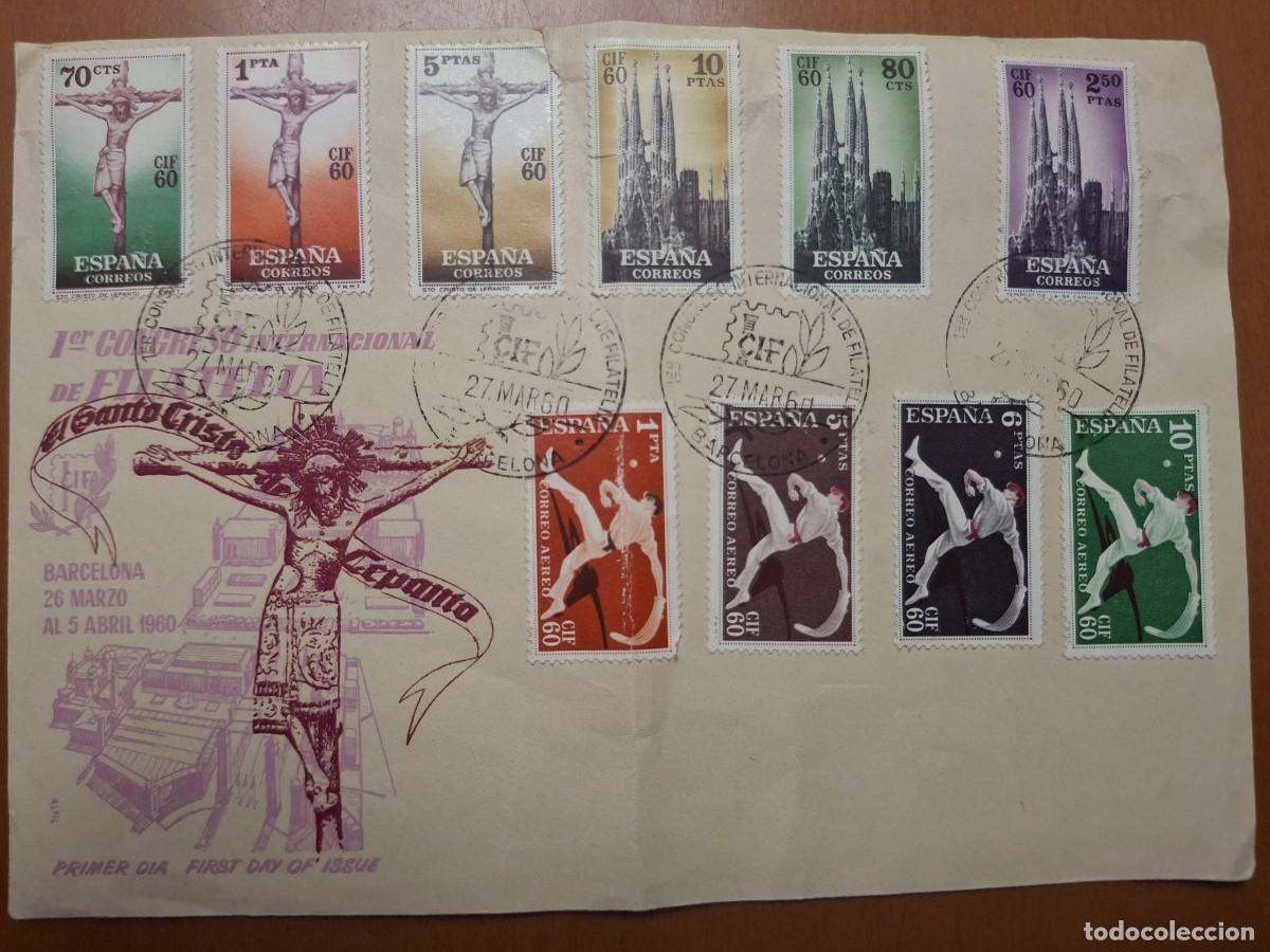 Timbres: HB1358 Sellos ESPA&Ntilde;A Sobre del Primer Dia a&ntilde;o 1960