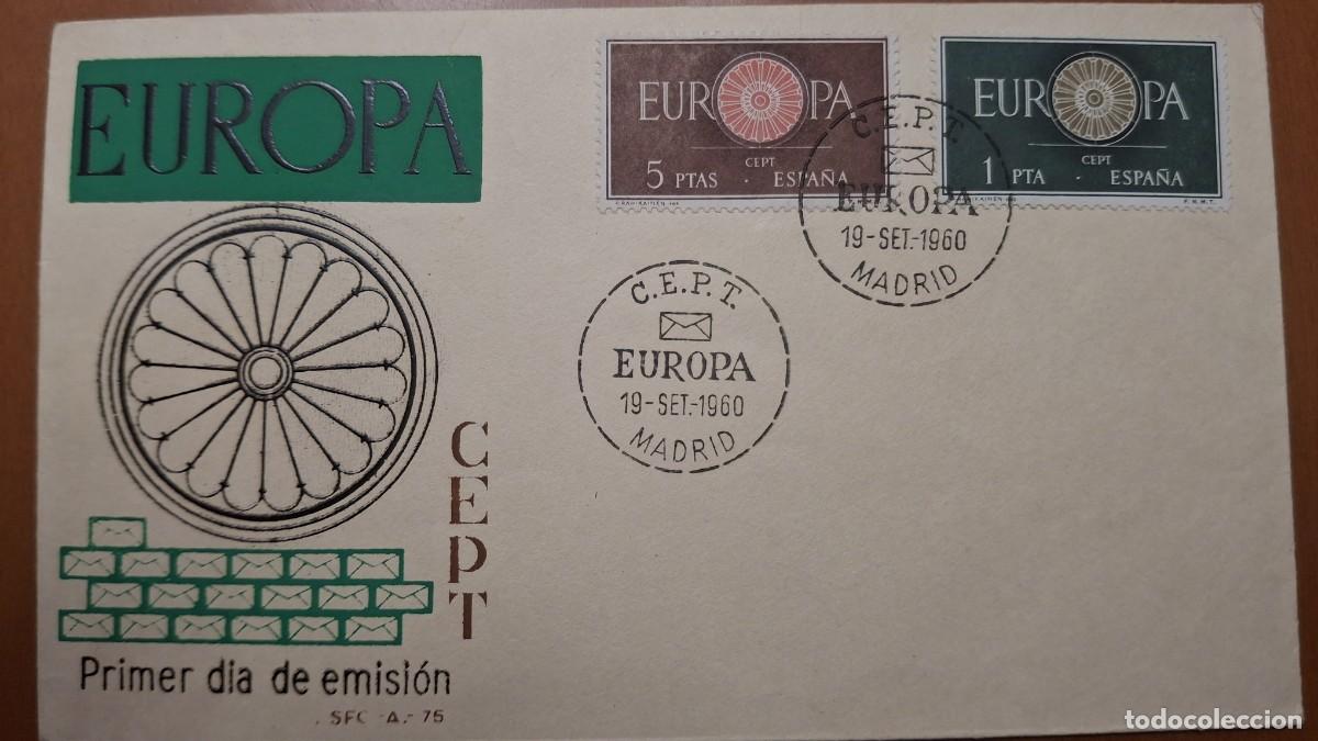 Timbres: HB1361 Sellos ESPA&Ntilde;A Sobre del Primer Dia a&ntilde;o 1960