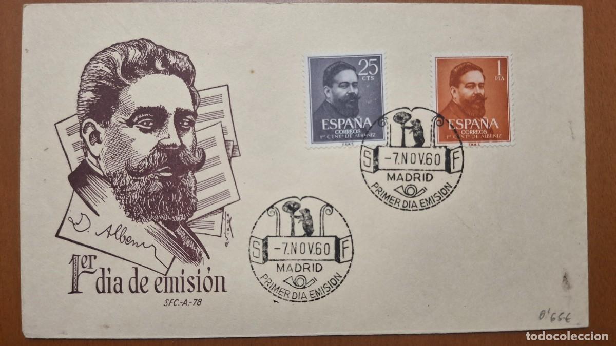 Timbres: HB1367 Sellos ESPA&Ntilde;A Sobre del Primer Dia a&ntilde;o 1960