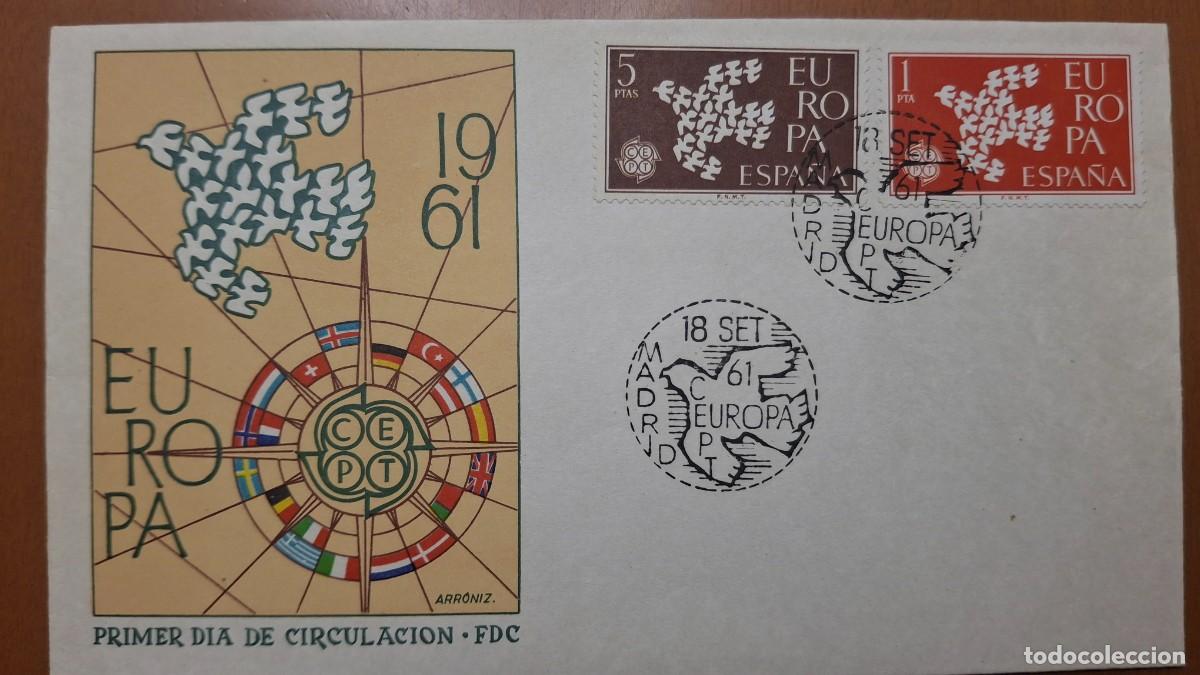 Timbres: HB1375 Sellos ESPA&Ntilde;A Sobre del Primer Dia a&ntilde;o 1961