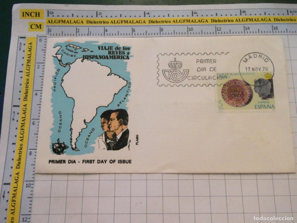 Sellos: SOBRE PRIMER D&Iacute;A CIRCULACI&Oacute;N FILAT&Eacute;LICO. 1978 VIAJE SSMM LOS REYES A HISPANOAM&Eacute;RICA. 492