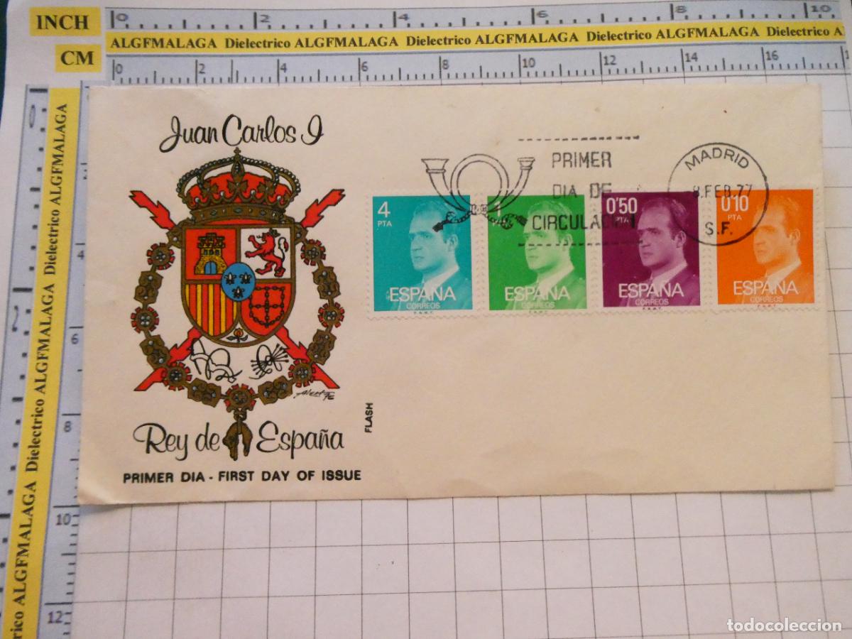 Sellos: SOBRE PRIMER D&Iacute;A CIRCULACI&Oacute;N FILAT&Eacute;LICO. 1976 JUAN CARLOS I REY DE ESPA&Ntilde;A. 494