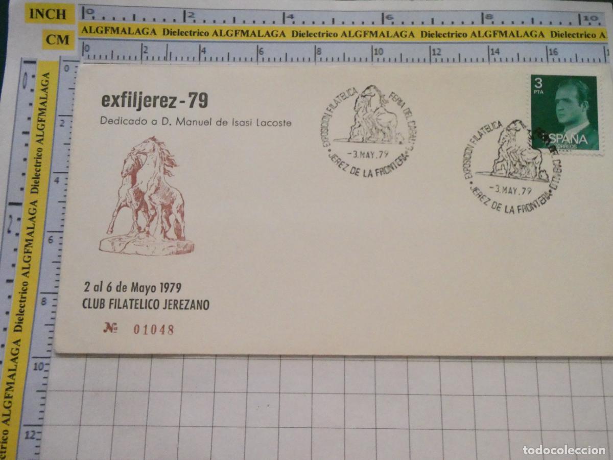 Sellos: SOBRE PRIMER D&Iacute;A CIRCULACI&Oacute;N FILAT&Eacute;LICO. 1979 EXFILJEREZ FERIA DEL CABALLO. 496