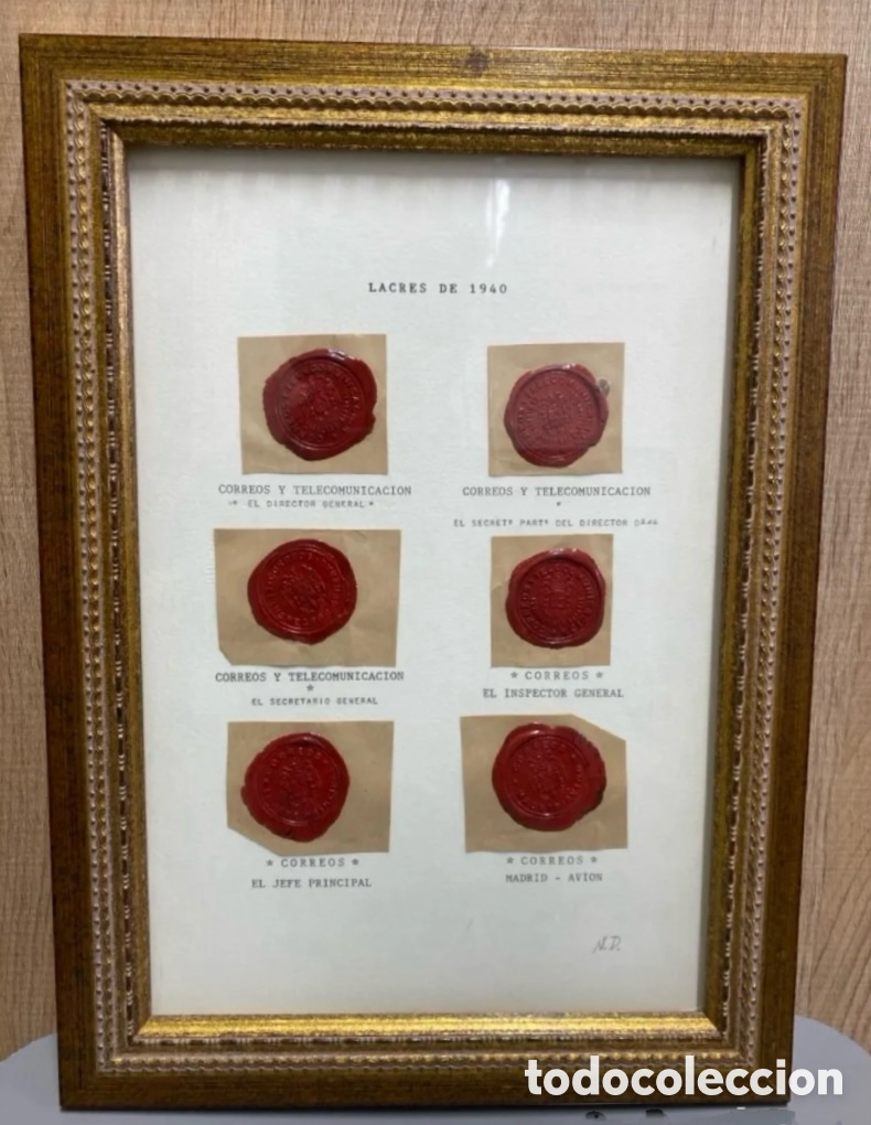 Timbres: CORREOS Y TELECOMUNICACI&Oacute;N 6 Lacres oficiales 1940 TESTIMONIO AUTENTICIDAD E INVIOLABILIDAD