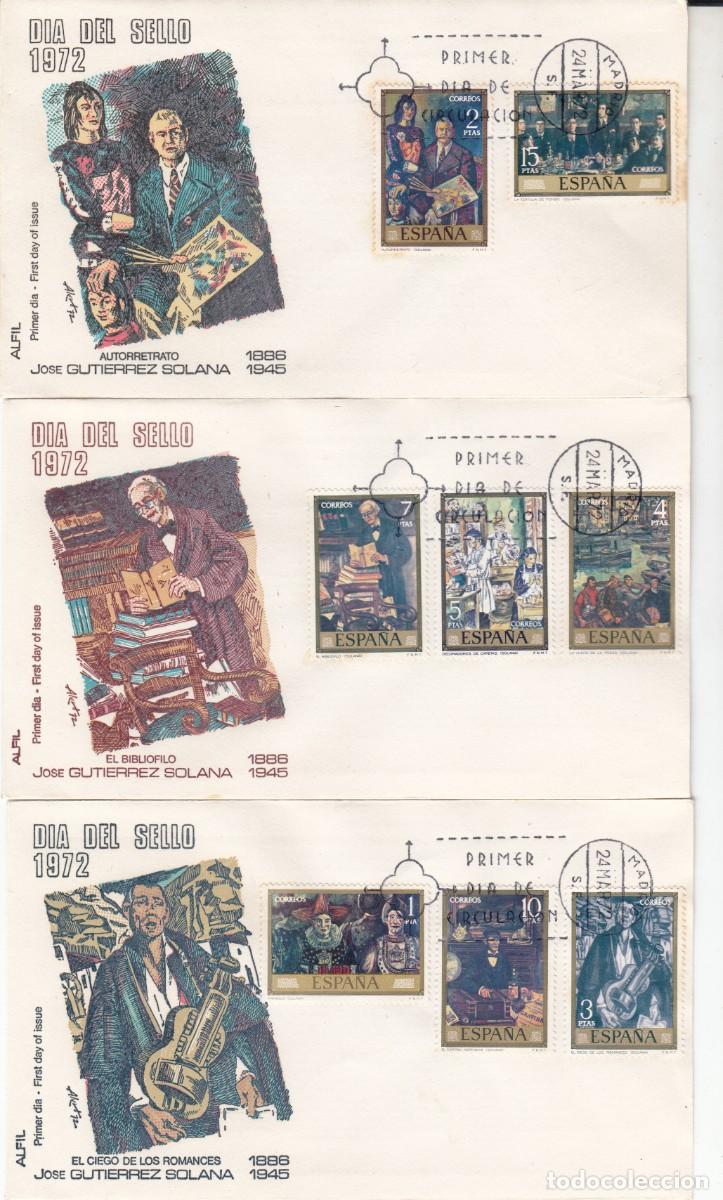 Sellos: SPD - PRIMER D&Iacute;A - 1972 - SOLANA NUMS. 2077 A 2084