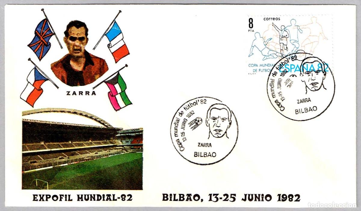 Sellos: Matasellos COPA DEL MUNDO DE FUTBOL '82 - ZARRA. Bilbao, Vizcaya, 1982
