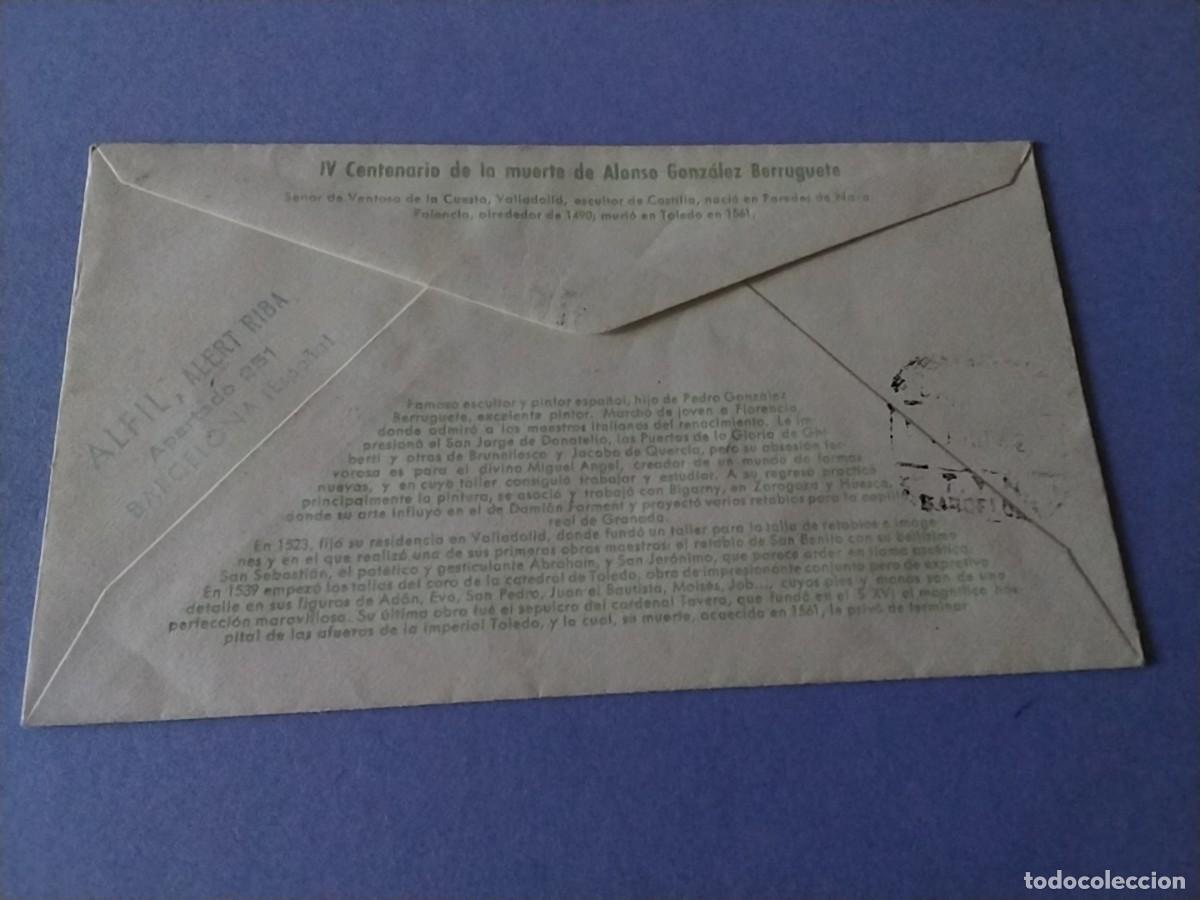 Sellos: Sobre primer dia Espa&ntilde;a 1962 circulado - Foto 2