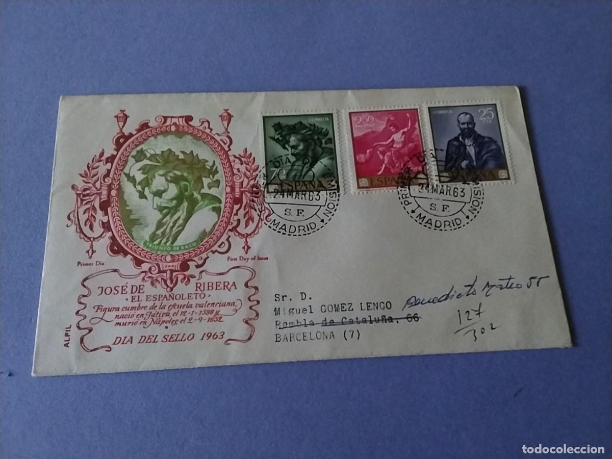 Sellos: Sobre primer dia Espa&ntilde;a 1963 circulado - Foto 1