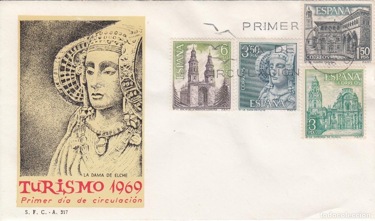 Sellos: SPD - PRIMER D&Iacute;A - 1969 - SERIE TUR&Iacute;STICA NUMS. 1935 A 1938