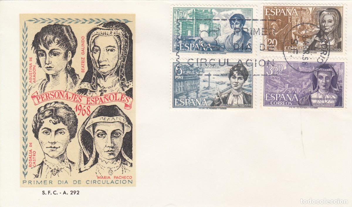 Sellos: SPD - PRIMER D&Iacute;A - 1968 PERSONAJES ESPA&Ntilde;OLES NUMS. 1864 A 1867