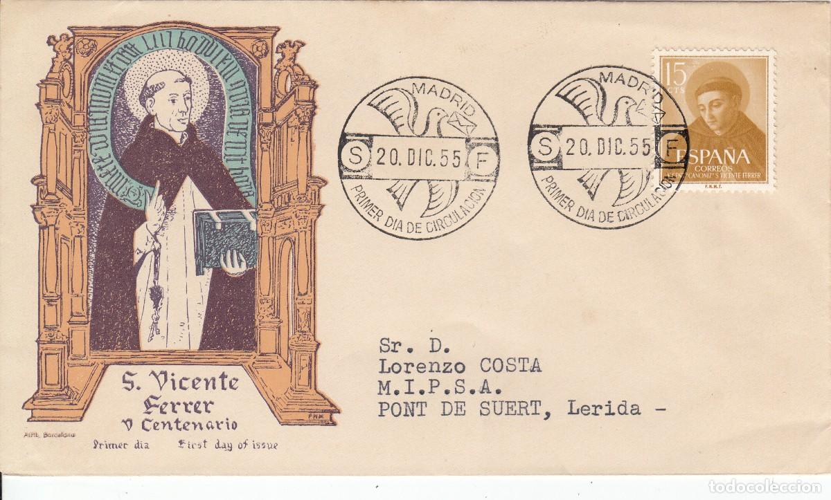 Sellos: SPD - PRIMER D&Iacute;A - 1955 SAN VICENTE FERRER NUM. 1183