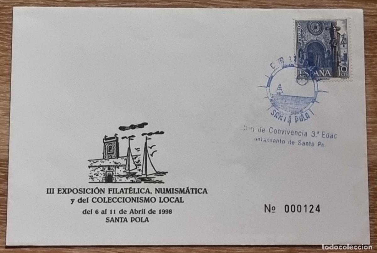 Timbres: SOBRE SANTA POLA (ALICANTE) 1998 III EXPOSICION FILATELICA Barco