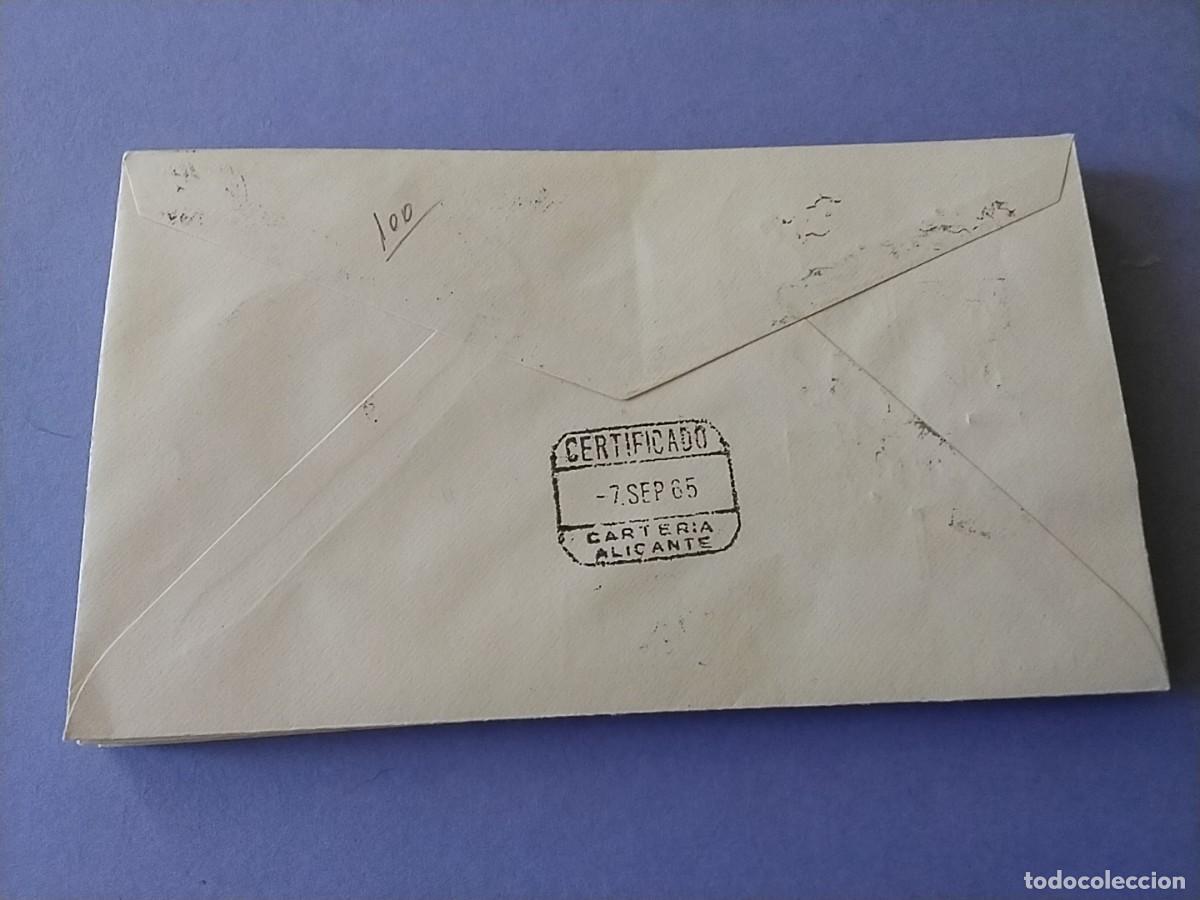 Sellos: Sobre primer dia Espa&ntilde;a 1965 circulado - Foto 2