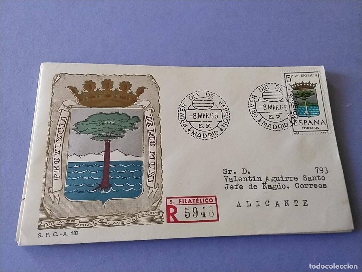 Sellos: Sobre primer dia Espa&ntilde;a 1965 circulado - Foto 1