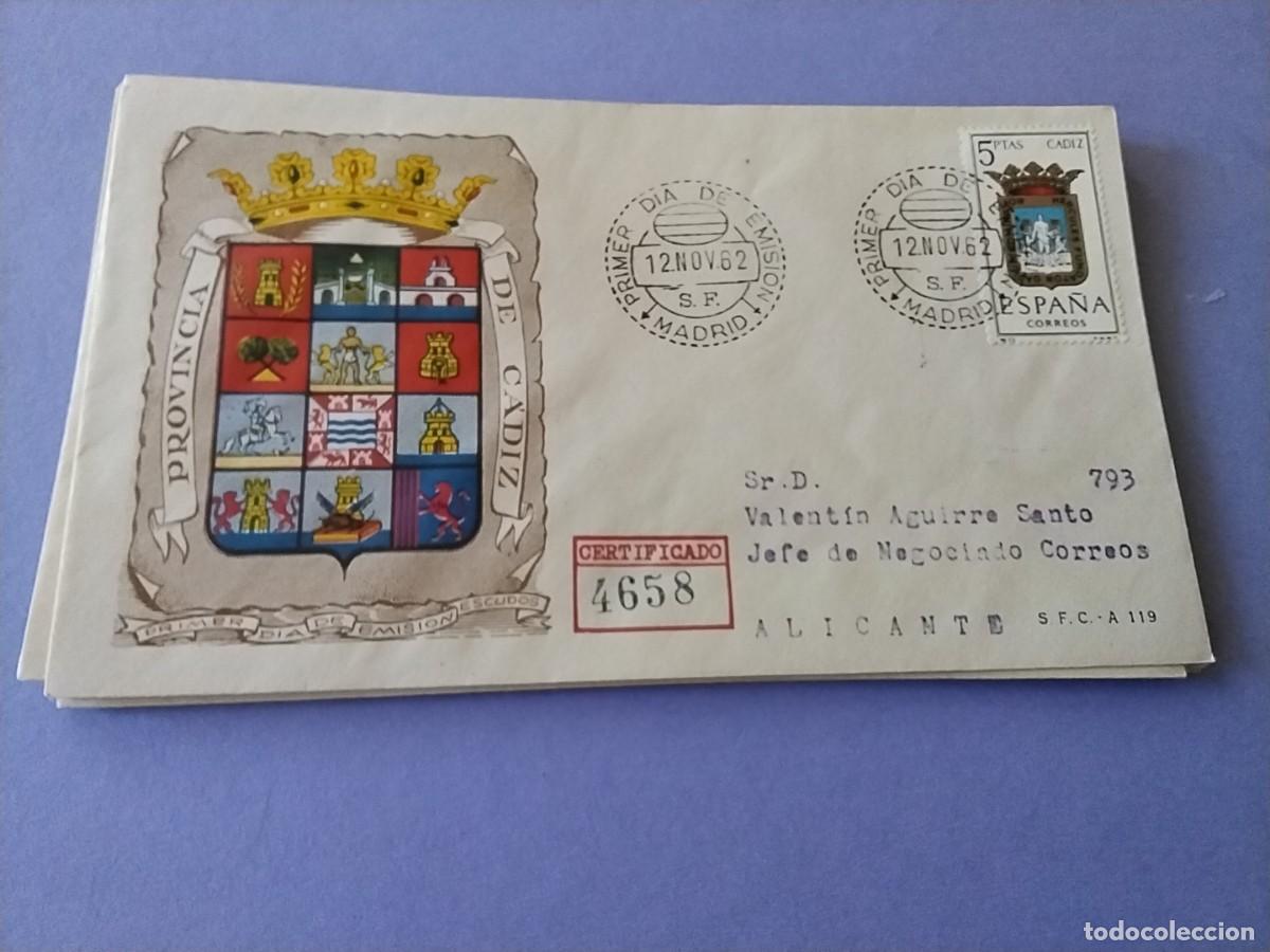 Timbres: Sobre primer dia Espa&ntilde;a 1962 circulado