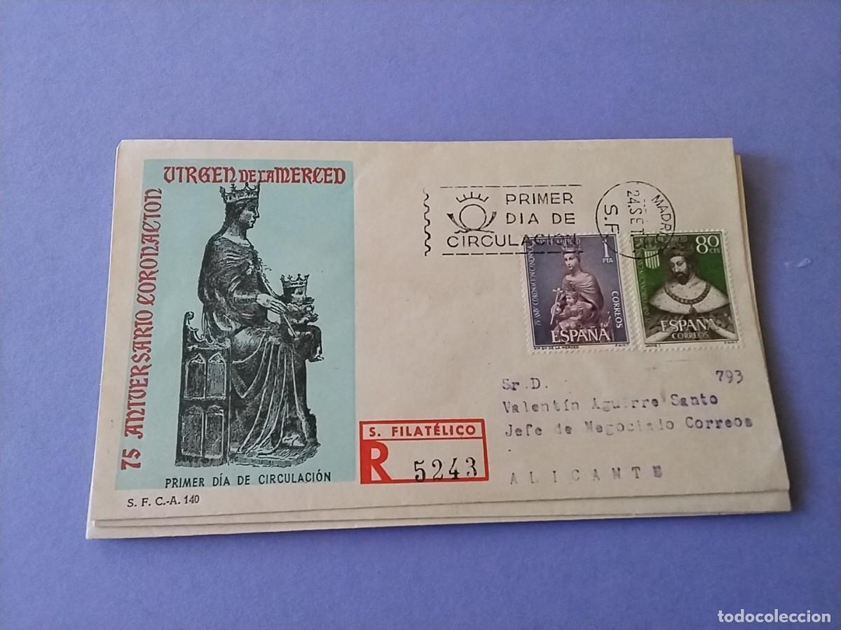 Timbres: Sobre primer dia Espa&ntilde;a 1963 circulado
