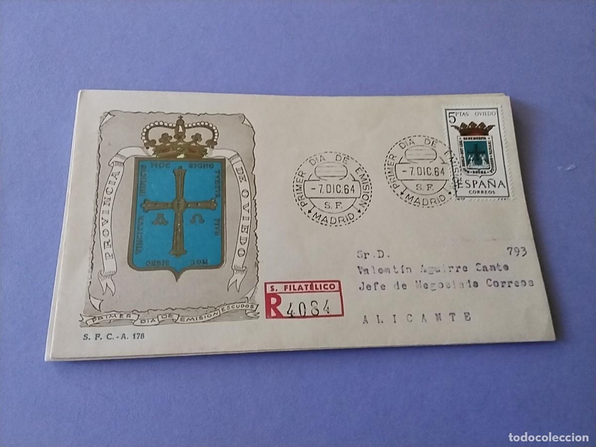Timbres: Sobre primer dia Espa&ntilde;a 1964 circulado