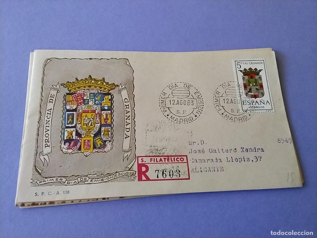 Briefmarken: Sobre primer dia Espa&ntilde;a 1963 circulado