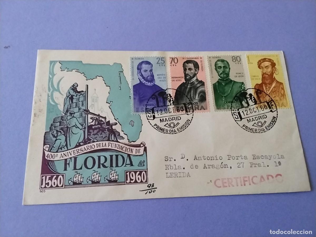Selos: Sobre primer dia Espa&ntilde;a 1960 certificado