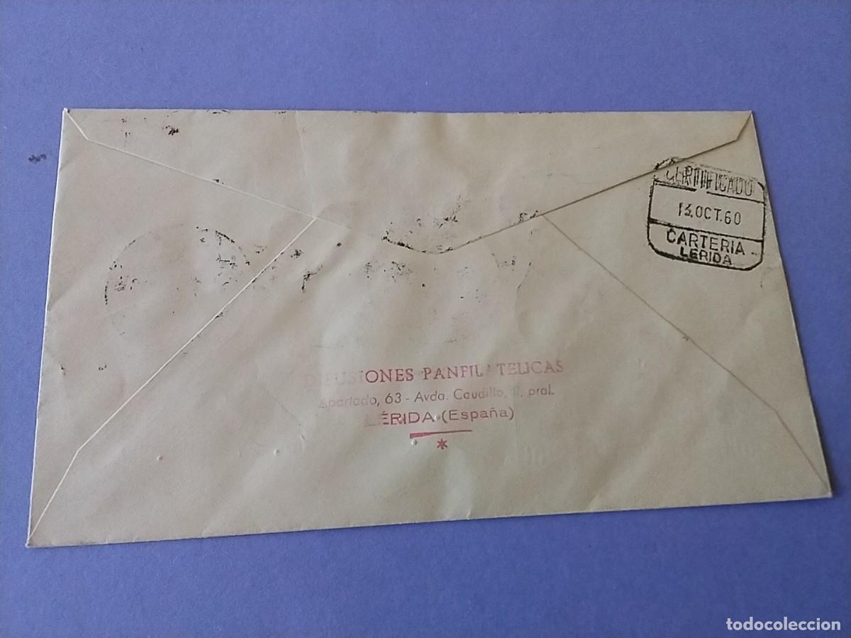 Sellos: Sobre primer dia Espa&ntilde;a 1960 certificado - Foto 2