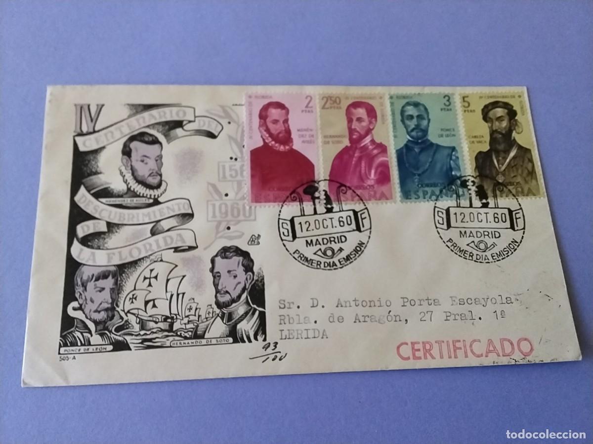 Selos: Sobre primer dia Espa&ntilde;a 1960 certificado