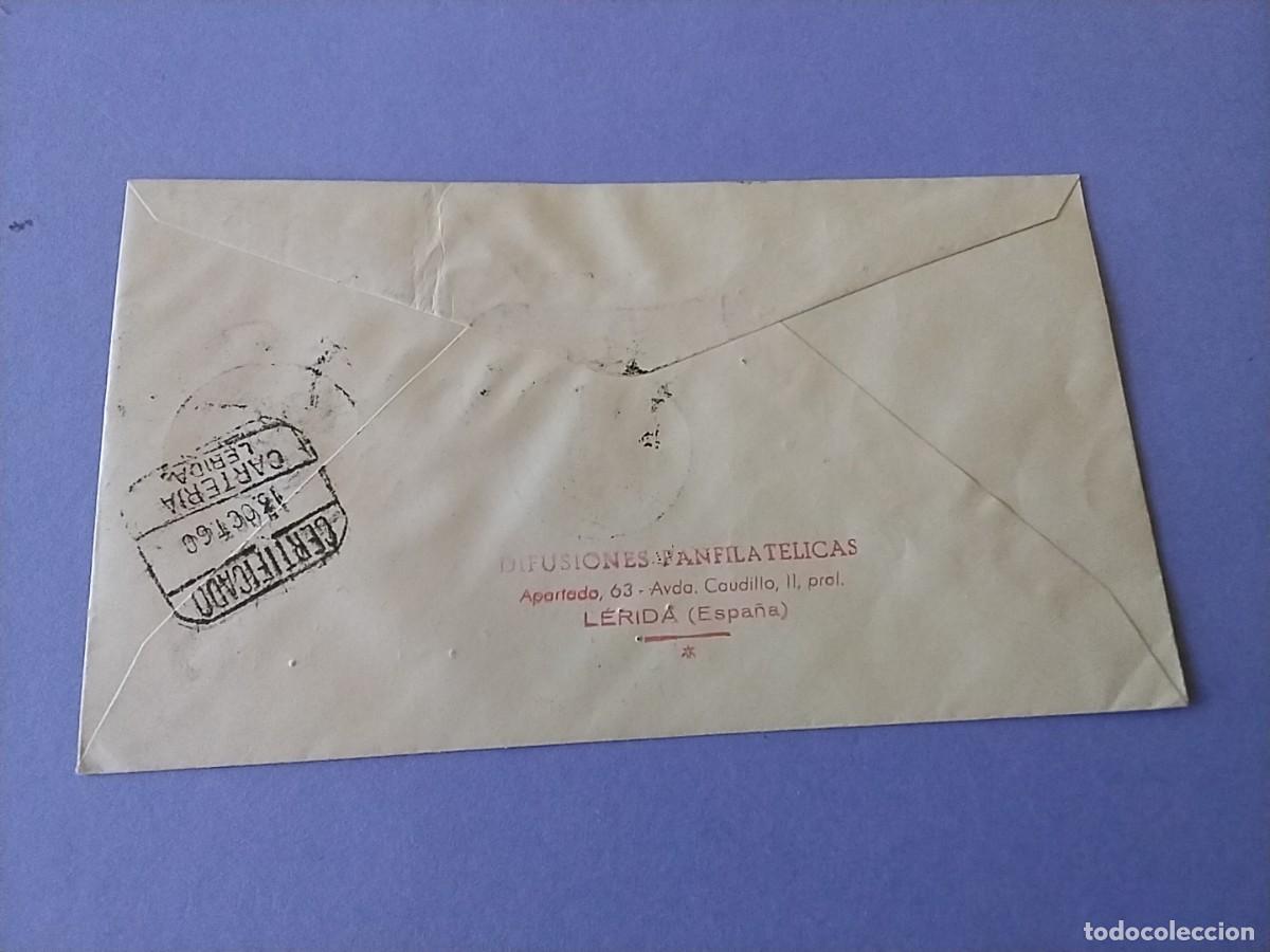 Sellos: Sobre primer dia Espa&ntilde;a 1960 certificado - Foto 2